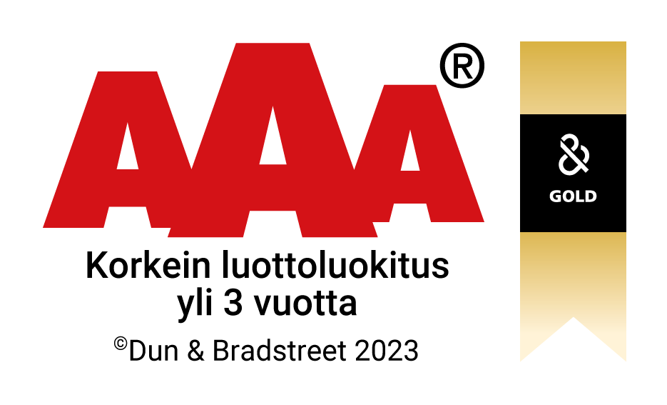 AAA - Korkein luottoluokitus yli 3 vuotta - © Bisnode 2023